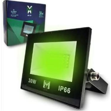 Imagem de Refletor LED SMD 30W  Holofote Prova D'água Verde Bivolt - MAXXY