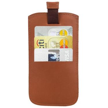 Imagem de Capa Couro Legítimo Com Puxador E Porta Cartão Para Calculadora Hp12c 