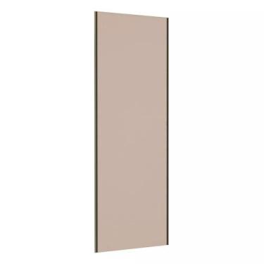 Imagem de Porta de Correr Closet 80cm com Puxador Perfil Inox sem Kit Ferragem P