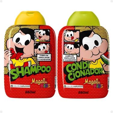 Imagem de Kit Cia da Natureza Magali Kids Cabelos Ondulados e Cacheados: Shampoo e Condicionador 260ml