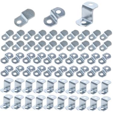 Imagem de YSKmanhuo 60 Peças de Clipes de Deslocamento de Tela para Moldura de Fotos com Parafusos, Kit de Clipes de Espelho para Moldura (20 Peças de Cada 1/8", 1/4", 1/2")