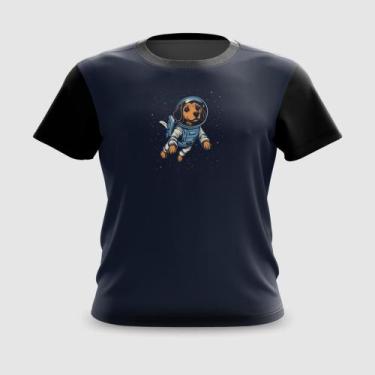 Imagem de Camiseta Camisa Cão Salsicha no Espaço Sideral - FABRIQUETA, GG