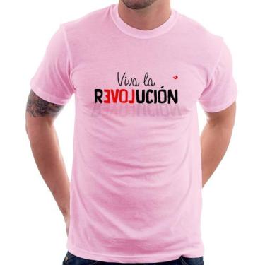 Imagem de Camiseta Viva la Revolución - Foca na Moda, Rosa bebê, GG