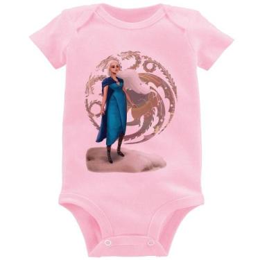 Imagem de Body Bebê Daenerys Targaryen Art - Foca na Moda, Rosa bebê, M