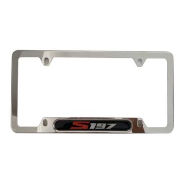Imagem de Silver S197 Suporte de moldura de placa de carro para Mustang/GT Truck Acessórios de carro aço inoxidável 1 peça