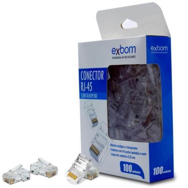 Imagem de Conector RJ45 Internet Rede CAT5 8 vias 