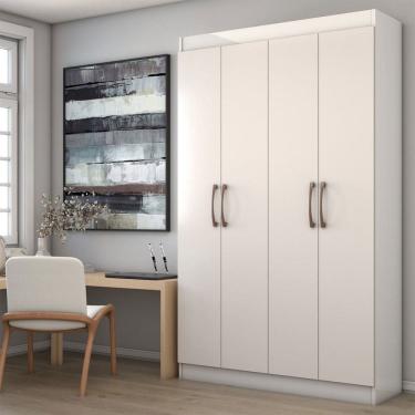 Imagem de Armário Multiuso Albuquerque 4 Portas 8 Prateleiras Branco - Panorama Móveis