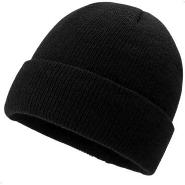Imagem de Touca De Lã Preta Gorro De Lã Preto Toca Preta Unissex - REBECHI BIKES