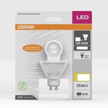 Imagem de Kit 2  Lâmpadas Led Dicroica MR16 GU10 5W Bivolt 5000k 500Lumens OSRAM