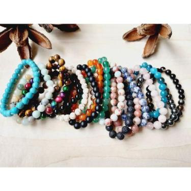 Imagem de Pulseira de Pedras Naturais sem medalha - Paz Interior Store, Onix, 15