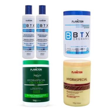Imagem de Combo Btx Orghanic 1kg + Verniz 1kg + Máscara de Quiabo 1kg - PLANCTON