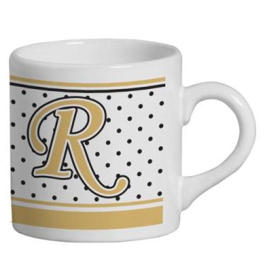 Imagem de Caneca Small Alfabeto Poá Branco 180ml - Cerâmica Regina