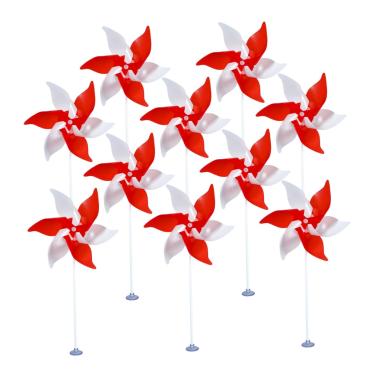 Imagem de BESPORTBLE 10 peças de ventosas de decoração de moinho de vento de jardim para jardim cata-ventos luzes decorativas moinho de vento artesanato para uso ao ar livre dezembro