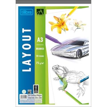 Imagem de Tilibra - Caderno Colado Layout A3 Branco Académie 50 Folhas - 1 un