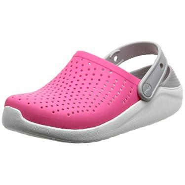 Imagem de Sandália, Crocs, Literide Kids, Electric Pink/white, 33, Criança Unissex