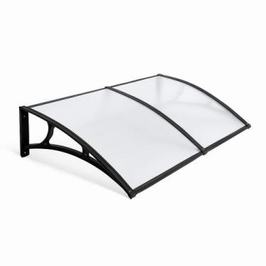 Imagem de Toldo de Policarbonato 1,00 x 70cm Preto com Translúcido  Modular e Fá