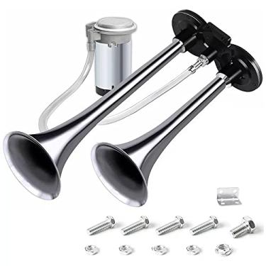 Imagem de Chusui 150dB Dual Trumpet Air Horn Buzina Elétrica Alta 12 V com Compressor para Carro Caminhão Barco Marítimo