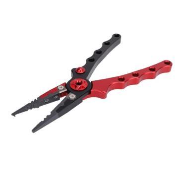 Imagem de Generic Removedor de Ganchos de Peixe, Alicates de Anel Dividido Ergonomic Fácil Abertura de água Salgada Resistente à água Confortável para Equipamentos de Pesca (Vermelho preto)