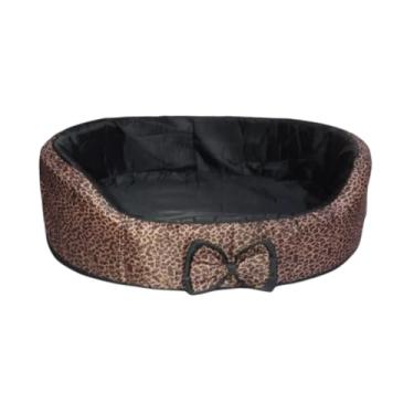 Imagem de Cama para Pet，Cama Caminha Pet com ZíPer para Cachorro Ou Gato LaváVel L(Onça,Nº 5 (GG))