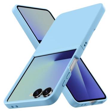 Imagem de YSLBWLE Capa para Samsung Galaxy Z Flip 7, fina e de grau militar, capa protetora rígida à prova de choque PC (azul) 20-zflip7-03