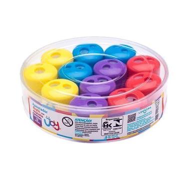 Imagem de Apontador Com Deposito 2 Furos Color Joy Big/Comum 4Cores - LEONORA