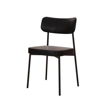 Imagem de Cadeira Mynna Fixa C/4 Pes 525 X 470 X 790 Mm C/1 Un. Courino Preto Courino Preto