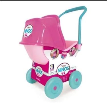 Imagem de Brinquedo Carrinho de Boneca da Coleção Ninos com Capota Regulável