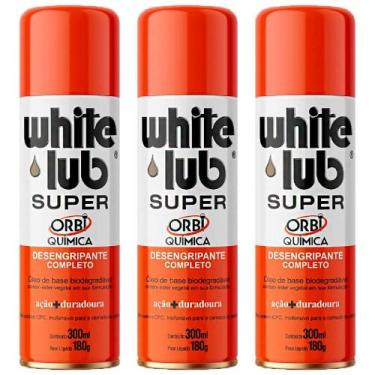 Imagem de 3 Óleos Desengripante E Antiferrugem Spray 300ml - White Lub - ORBI