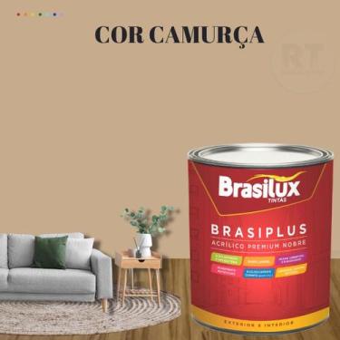 Imagem de Tinta de Parede Semi Brilho Marrom 800ml Brasiplus Acrilica Lavável. -