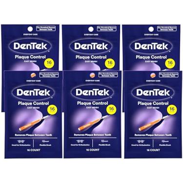 Imagem de DenTek Limpadores dentários Easy Brush padrão, 16 unidades (pacote com 6)