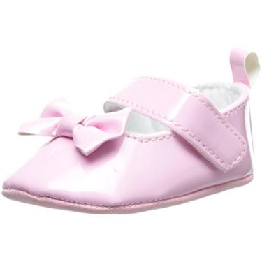 Imagem de Little Me Laço Mary Jane para bebês meninas recém-nascidas, Rosa claro, 6-9 Months Infant