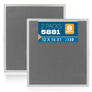 Imagem de Filtro desumidificador 5881 MERV 8 lavável, compatível com desumidificadores para toda a casa, modelos E100 E080 8192A e ventilador desumidificador 8192A, filtro de substituição, 2 pacotes
