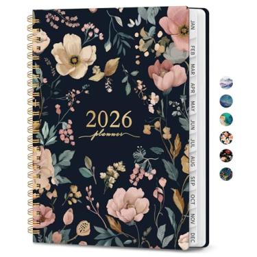 Imagem de Agenda 2026, agenda mensal e semanal para mulheres, janeiro de 2026 a dezembro de 2026, capa dura bonita agenda 2026 livro com abas, encadernação em espiral, perfeito para escola, escritório, casa, 16