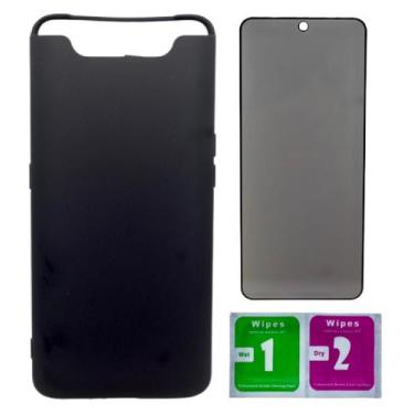 Imagem de Capa Preta Aveludada Para Galaxy A80 + Pelicula Privacidade - Mustangs