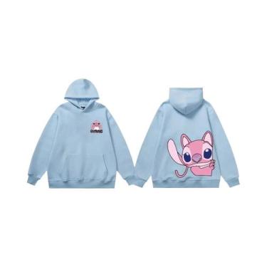 Imagem de Moletom Unissex Disney Stitch Angel Monster Com Capuz E Bolso Para Mul