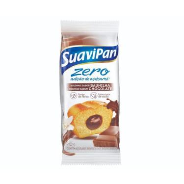 Imagem de Bolinho de Baunilha Recheio de Chocolate Zero com 12 un de 40g - Suavi