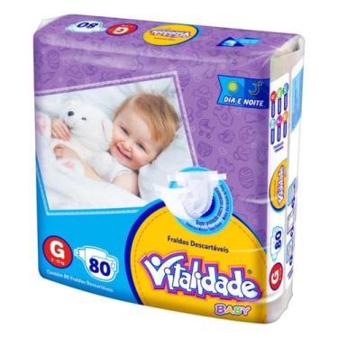 Imagem de Fralda Destartável Pacotão Vitalidade Baby Hiper - Tamanho RN ao XXG, 