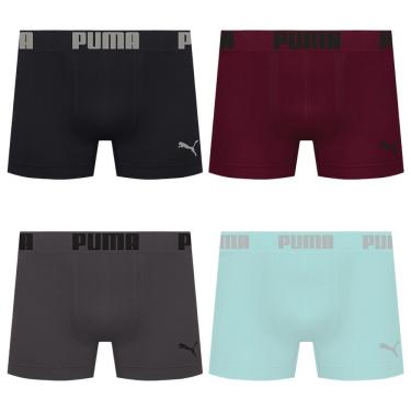 Imagem de Kit 4 Cuecas Puma Boxer Sem Costura Masculina