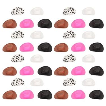 Imagem de Chapéu em miniatura Acessórios de bonecas Diy Cutty Craft Diy para decoração de decoração de bolo Decorações de animais de estimação e decorações de festa 40pcs Chapéus de