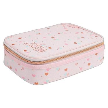 Imagem de Estojo Escolar Infantil Box Académie Coração Metalizado Rosa - Tilibra