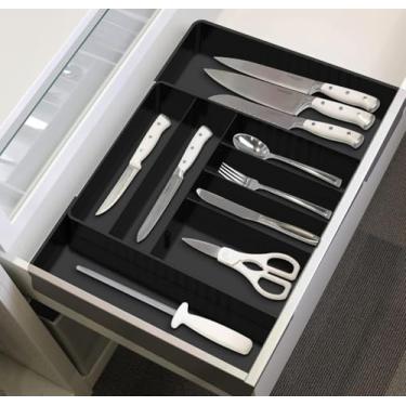 Imagem de Organizador de Gavetas Extensível Transforme sua Cozinha com Praticidade e Elegância