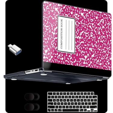 Imagem de MEEgoodo Capa transparente para M4 MacBook Pro de 16 polegadas 2024 2023 2021, capa transparente para modelos A3403/A3186/A2991/A2780/A2485 M3 M2 M1 Pro/Max, livro de composição vermelho rosa