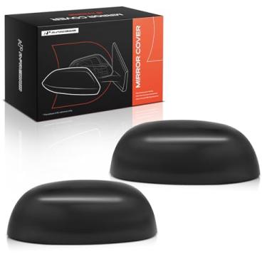 Imagem de A-Premium 2 peças de tampas de espelho retrovisor do lado do motorista e do passageiro - compatível com Kia Soul 2014-2019 - preto liso, sem orifício de seta