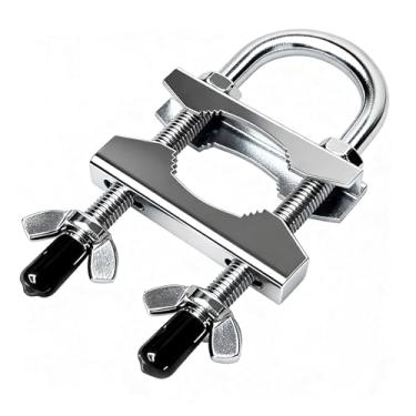 Imagem de Fechadura de porta portátil para viagens, trava de segurança resistente para portas de abertura externa, dispositivo de segurança de aço inoxidável ajustável para quarto de hotel/casa/apartamentos