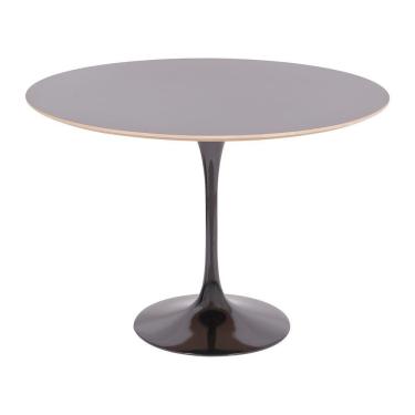 Imagem de Mesa Saarinen Redonda Fórmica Preta 107cm - Base Preta