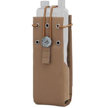 Imagem de Bolsa de rádio Tactical MOLLE e coldre para garrafa de água – Bolsa de cintura ajustável leve de nylon 500D para walkie talkie, caminhadas ao ar livre, acampamento, colete tático, mochila ou cinto (CB