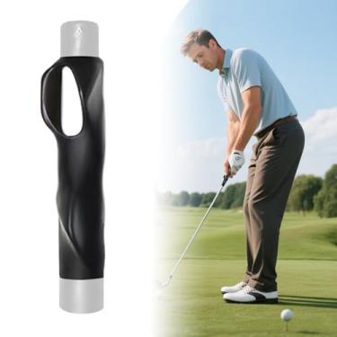 Imagem de FZGOOD Grip Trainer Golf, Grip Aid Golf, Golf Swing Trainer, corrige a posição da mão esquerda e direita para ajudar a treinar a posição correta da mão, melhorar a força de aderência, precisão e