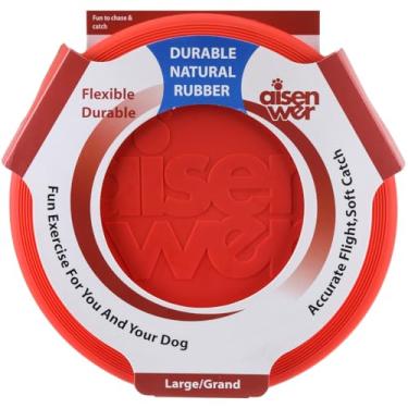 Imagem de Kwispel Disco voador para cães – Brinquedo de borracha durável para buscar – Brinquedos interativos e leves para brincadeiras ao ar livre – Disco mais seguro para atividades saudáveis – para cães