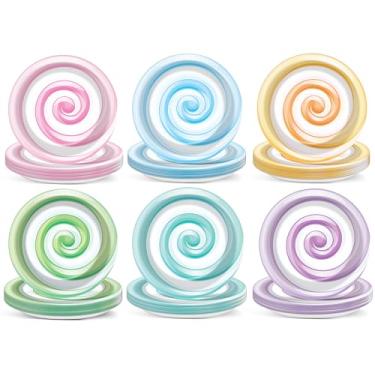 Imagem de 48Pcs Christmas Pastel Candy Themed Paper Plates for Candyland Party Decorations 7" Pastel Lollipop Candy Disposable Rainbow Dinner Plates for Sweet Candy Birthday Baby Shower Party Supplies