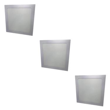 Imagem de Kit Com 3 Painéis Plafon Led Embutir Quadrado 18w 6500k Max-0359